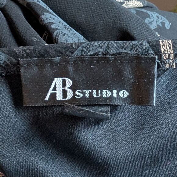 Vintage Y2K AB Studio Going Out Top Paisley Glitter Whimsygoth Size M - Picture 9 of 9